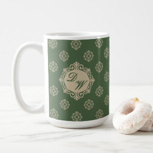 Mug Conception stylisée de foulard en vert sauge