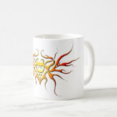 Mug Conception Tribale de Cœur Ailé - rouge (Devant droit)
