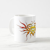 Mug Conception Tribale de Cœur Ailé - rouge (Devant gauche)