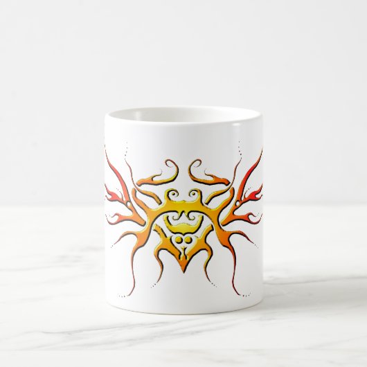 Mug Conception Tribale de Cœur Ailé - rouge (Centre)