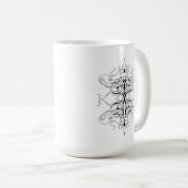 Mug Conception Tribale de l'Empire Noir et Blanc (Devant droit)