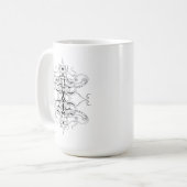 Mug Conception Tribale de l'Empire Noir et Blanc (Devant gauche)