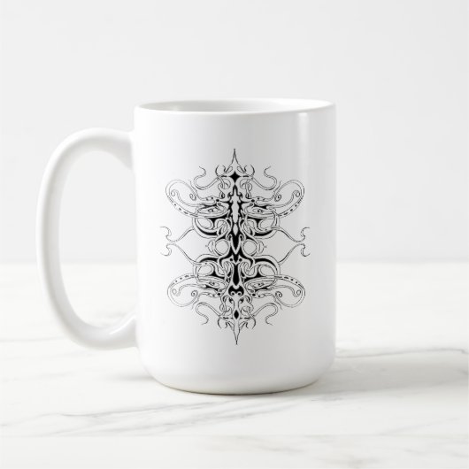 Mug Conception Tribale de l'Empire Noir et Blanc (Gauche)