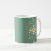 Mug Conception tribale jaune et verte (Devant droit)