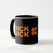 Mug Conception Trick or Treat avec typographie (Devant gauche)