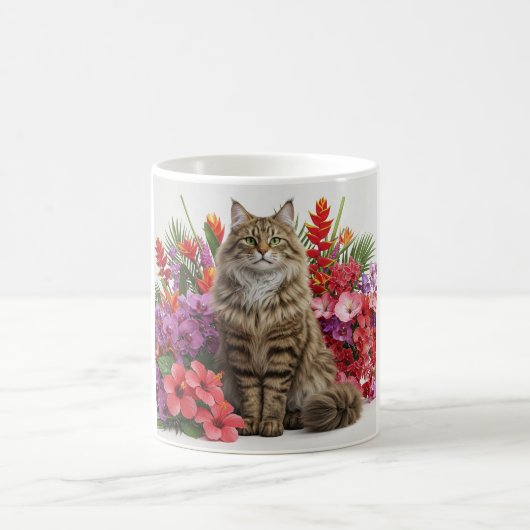 Mug Conception Tropical Cat Floral Céramique Conceptio (Centre)