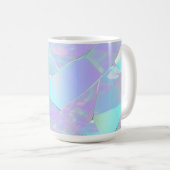 Mug Conception turquoise et violette Iridescente (Devant droit)