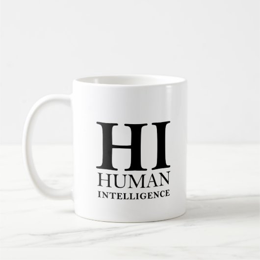 Mug Conception typographique de l'humain contre l'IA (Gauche)