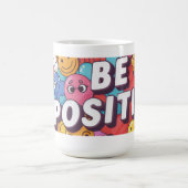 Mug Conception typographique vibrante Kawaii Doodle po (Centre)
