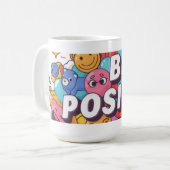 Mug Conception typographique vibrante Kawaii Doodle po (Devant gauche)