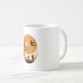 Mug Conception Vectorielle Cimetière Lune Sorcière Hal (Devant droit)