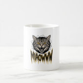 Mug Conception vectorielle de chat en colère gravée vi (Centre)