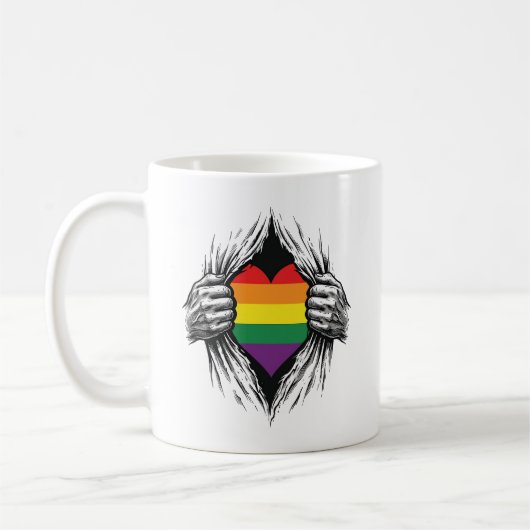 Mug Conception vectorielle de chemise déchirée Vintage (Gauche)