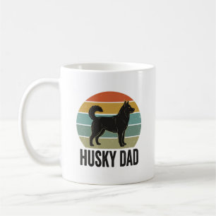 Mug Conception vectorielle de chien rétro Husky Papa V