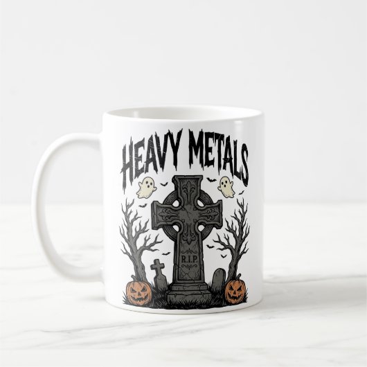 Mug Conception vectorielle de cimetière Halloween de m (Gauche)