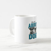Mug Conception vectorielle de citation d'amant de chie (Devant gauche)