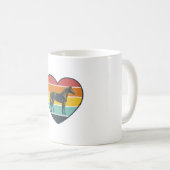 Mug Conception vectorielle de cœur de cheval de couche (Devant droit)