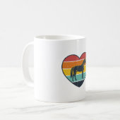 Mug Conception vectorielle de cœur de cheval de couche (Devant gauche)