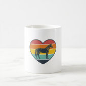 Mug Conception vectorielle de cœur de cheval de couche (Centre)