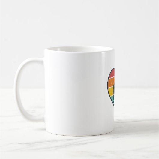 Mug Conception vectorielle de cœur de cheval de couche (Gauche)