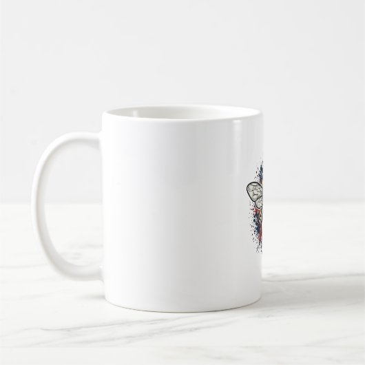Mug Conception vectorielle de gravure vintage d'abeill (Gauche)