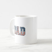 Mug Conception vectorielle de lettrage de drapeau de p (Devant gauche)
