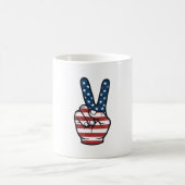 Mug Conception vectorielle de main de signe de paix pa (Centre)