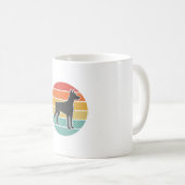 Mug Conception vectorielle de silhouette de chien au c (Devant droit)