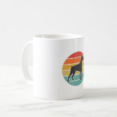 Mug Conception vectorielle de silhouette de chien au c (Devant gauche)