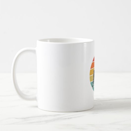 Mug Conception vectorielle de silhouette de chien au c (Gauche)