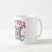 Mug Conception vectorielle de sœur Pitbull amateur de (Devant droit)