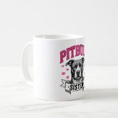 Mug Conception vectorielle de sœur Pitbull amateur de (Devant gauche)