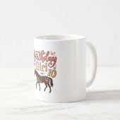 Mug Conception vectorielle florale de cheval 10 pour f (Devant droit)
