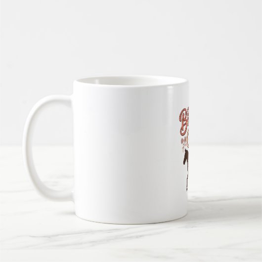 Mug Conception vectorielle florale de cheval 10 pour f (Gauche)