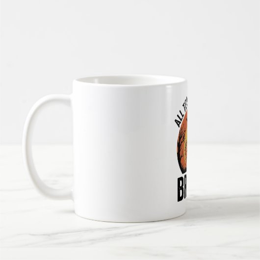 Mug Conception vectorielle vintage de cerveaux Hallowe (Gauche)