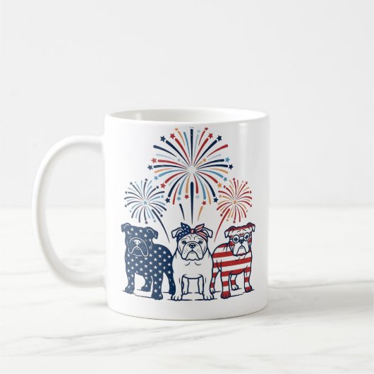 Mug Conception vectorielle vintage de feux d'artifice (Gauche)