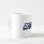 Mug Conception vectorielle vintage patriotique de cour (Devant gauche)
