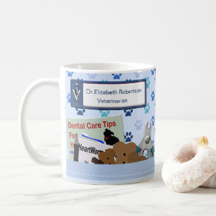 Mug Conception vétérinaire personnalisée en bleu clair