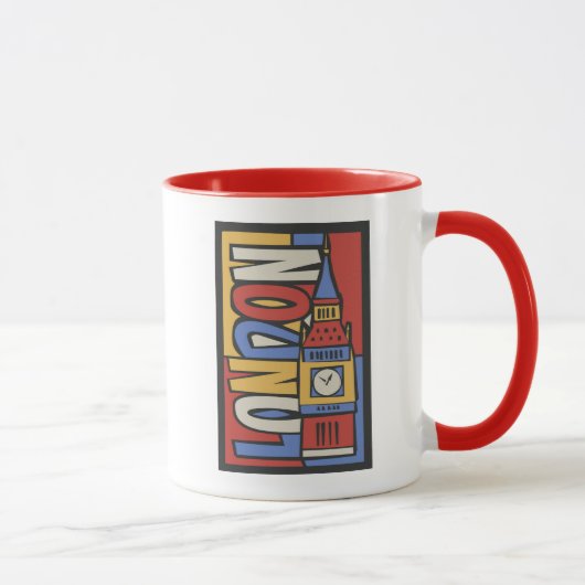 Mug Conception vibrante de Londres, Angleterre | (Droite)
