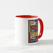 Mug Conception vibrante de Londres, Angleterre | (Devant droit)