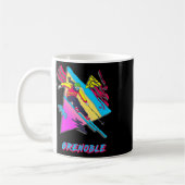 Mug Conception vibrante de ski avec texte Grenoble Ski (Gauche)