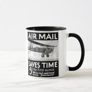 Mug Conception vintage d'affiche de la poste aérienne