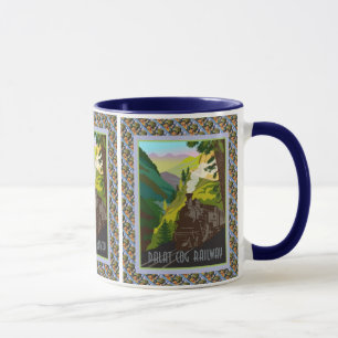 Mug Conception vintage de Suisse, chemin de fer de