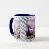 Mug Conception vintage de Suisse, Davos (Devant gauche)