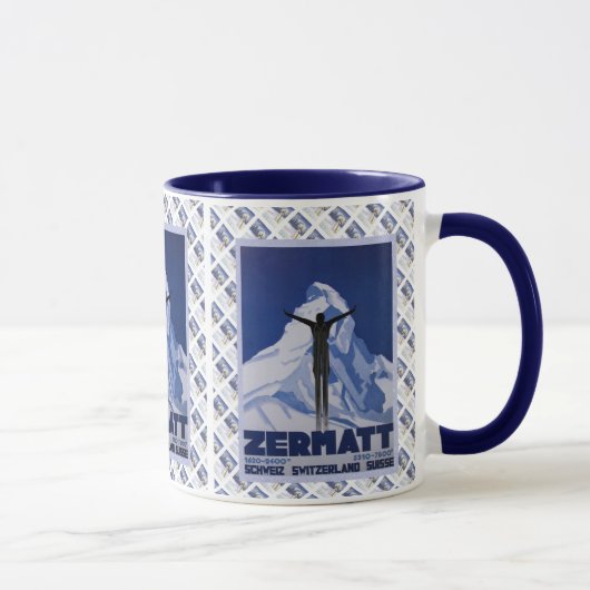 Mug Conception vintage de Suisse, Zermatt (Droite)