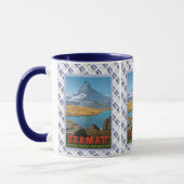 Mug Conception vintage de Suisse, Zermatt, Matterhorn (Gauche)