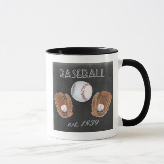 Mug Conception vintage du tableau de baseball (Droite)