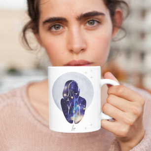 Mug Conception Zodiaque Bleu Féminin Léo