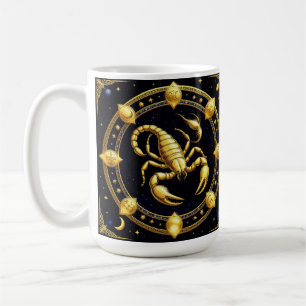 Mug Conception Zodiaque Scorpion Doré avec Ornements