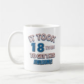 Mug conceptions d'anniversaire de 18 ans (Gauche)